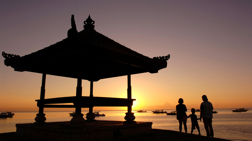 Sunset at Sanur Beach in Bali