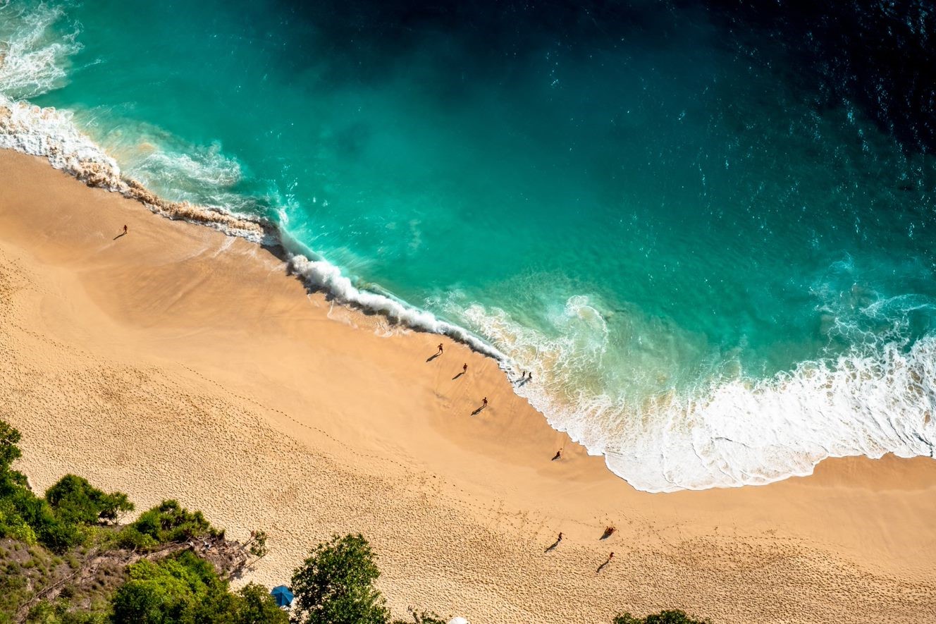 Beach Shore Drone Shot